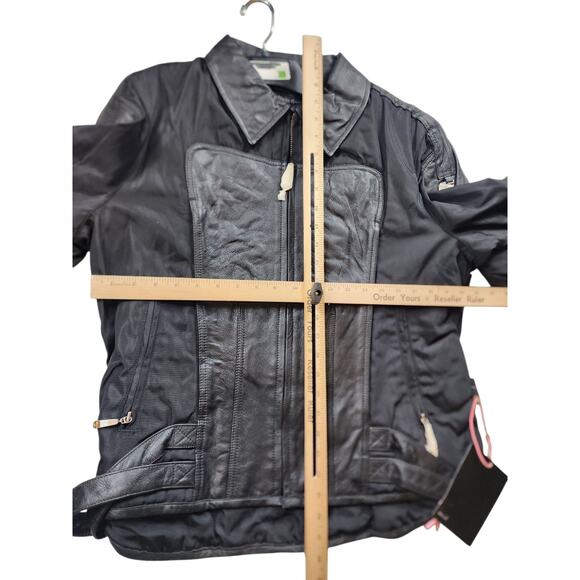 Hein Gericke Leather Motorcycle Jacket Womens 16 Protective Padded Biker Riding - Picture 7 of 16